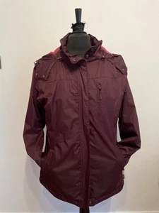 MAINE PERFORMANCE OUTDOOR LINED ZIP UP DETACHABLE HOOD POCKETS JACKET COAT 18 - Picture 1 of 12