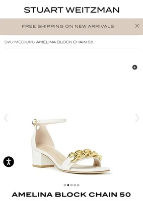 Stuart Weitzman Amelina Block Chain 50 Size 7 - Image 1 of 4