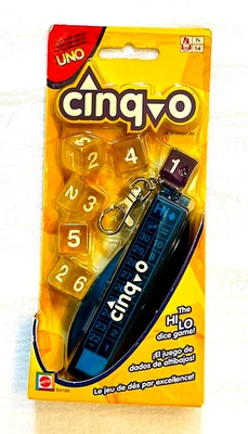 Vintage Mattel 2003 UNO Cinq-O Hi Lo Portable Dice Game #B4188 - New Sealed - Image 1 of 2