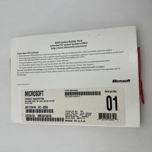 Microsoft Windows 7 SP1 Home 64 Bit OEM System Builder Pack-Used - Picture 1 of 4