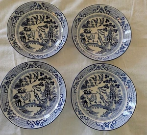 Eaton Fine Dining English Blue Willow Blau & Weiß 9" Pastaschalen 4er Set NEU - Bild 1 von 6