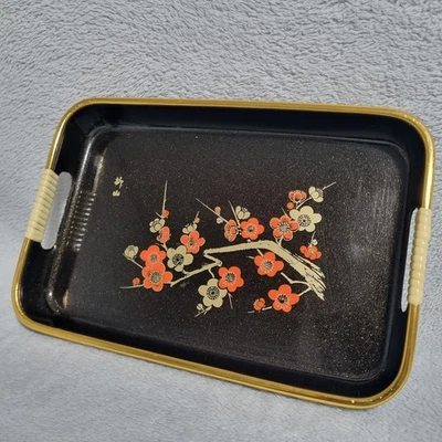 Mid Century Chinese Laquered Tea Serving Tray Tea Tray Serving Tray  - Bild 1 von 4
