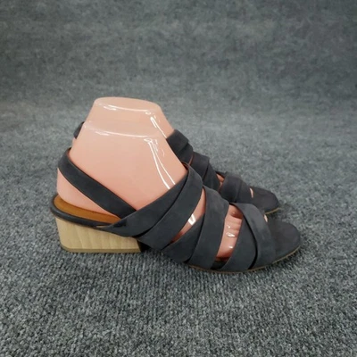 Coclico Zapatos Mujer Talla 9.5 Gris Cuero Tirantes Sandalias Eslinga España Foto 1 de 4