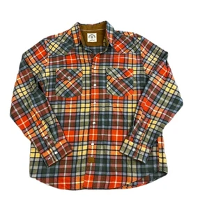 Dubinik Customized Plaid Flannel Pearlsnap Shirt Medium Multicoloured Western - Picture 1 of 10