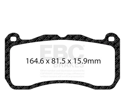 Juego de pastillas de freno delanteras para Ford Mustang 2013-2014 EBC 51218NMSK Shelby GT500 Foto 1 de 4