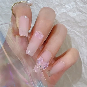 10 Pcs Jelly Aurora Bows Nail Art Charm 3D Transparent Color Nail Decoration - Picture 1 of 7