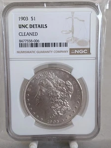 1903 Morgan Silver Dollar NGC UNC Details (Cleaned) #613 - Picture 1 of 4
