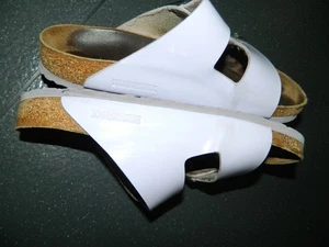 Ladies Birkenstock Boston Natural Leather Sandals Walk Size UK 7 EUR 40 Used - Picture 1 of 15