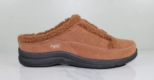Ryka Nitracel Brown Suede Leather Faux Fur Lined Slip-on Womens 8.5W - Picture 1 of 5