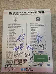 NC Courage Signed GameDay Program Lineup Card NWSL IP 5.10.25 Orlando Shaw - Picture 1 of 2