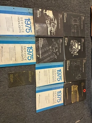 1975 Ford MUSTANG Thunderbird Lincoln Mercury Cougar Servicio Tienda Reparación - Imagen 1 de 4