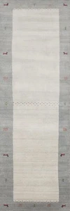 Tribal Bordered Pattern Handmade Rug Runner 3x10 ft Oriental for Hallway - Picture 1 of 11