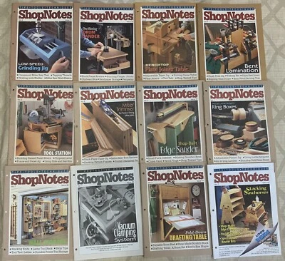LOT 12 ShopNotes Woodworking Magazines Issues 31 to 42 Complete Very Good Cond - Image 1 of 4