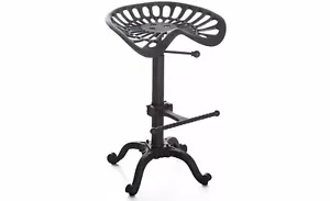 Diwhy Rustic Industrial Farm ๐ Tractor Adjustable Height Counter Bar Seat Stool - Picture 1 of 24