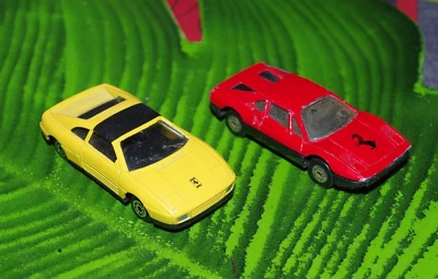 FERRARI 348 TS MAISTO + 308 GTB MACAU 1/72 BON ETAT sans boite - Photo 1/3