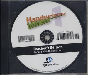 BJU Handwriting 1 Teachers Edition CD with Instructions and Worksheets 3rd Ed - Picture 1 of 7