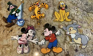 Vintage Disney Mickey Minnie usw...handbemalt Holz Stanzformen Sammlung - Bild 1 von 12