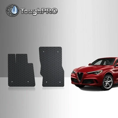 Alfombrillas delanteras ToughPRO negras para Alfa Romeo Stelvio All Weather 2017-2025 Foto 1 de 4