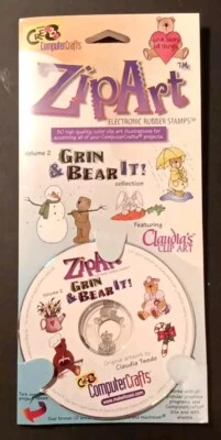 Zip Art CD Electronic Rubber Stamps GRIN & BEAR IT Collection Volume # 2 - Image 1 of 3