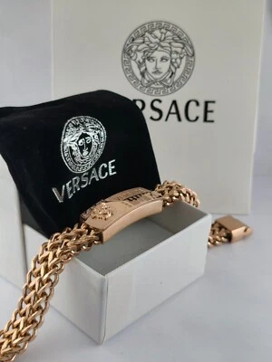 Pulsera Versace de lujo de acero inoxidable para hombre | Envío gratuito | Con caja Foto 1 de 4