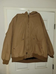 BRAZOS Hooded Insulated MEN'S XL WORKFORCE SERIES JACKET NWT Duck Brown Black - Picture 1 of 3