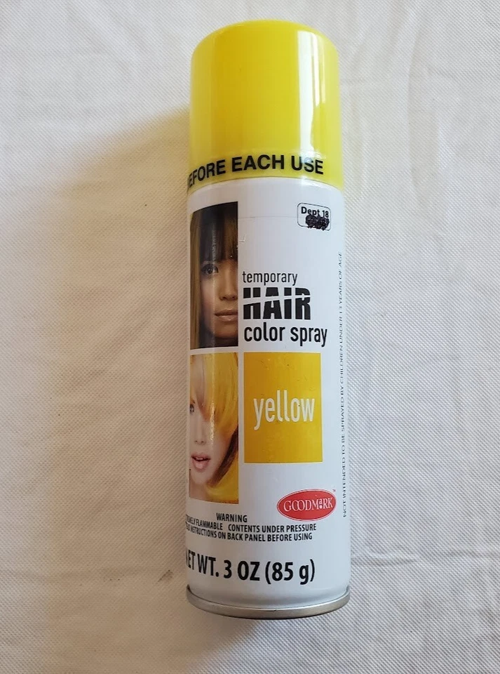 Spray de color de cabello temporal Goodmark 3 oz, amarillo Foto 1 de 1