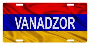 Armenia Flag Car Aluminum License Plate Armenian Emblem Vanadzor - Foto 1 di 1