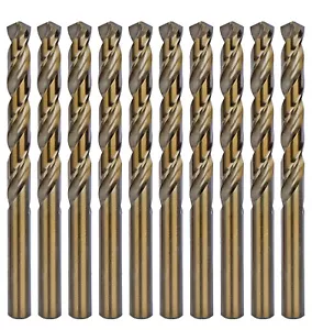 Trapano Trapano Cobalto 7/64" HSS M35 Co Twist Jobber Metalmeccanico Acciaio Trapano-10pz - Foto 1 di 10
