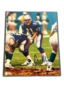 DREW BLEDSOE AUTOGRAPHED 16”x20”NEW ENGLAND PATRIOTS PHOTO - Picture 1 of 2