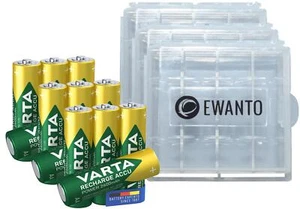 12x Varta Zelle AA Akku Mignon NiMH 2600 mAh 5716 Bulk + 3x Batteriebox - Bild 1 von 3