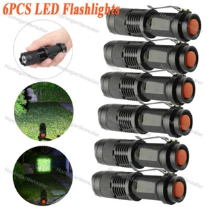 6PCS LED Mini Flashlight Portable Adjust Zoomable Light Outdoor Cycling Climbing - Picture 1 of 10