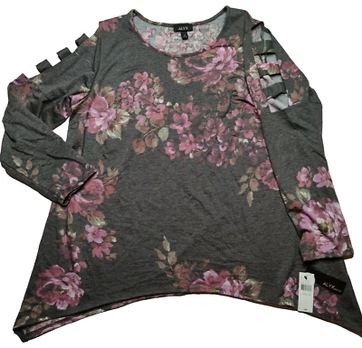 ALYX Woman Plus 2X Secret Garden Floral Print Long Sleeve Shirt NEW - Image 1 of 4