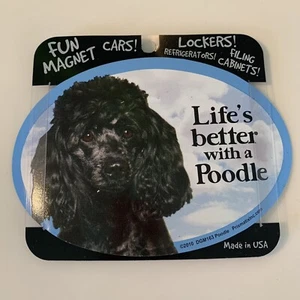 Life's better With a Poodle Car Magnet Locker Fridge NEW - Picture 1 of 3