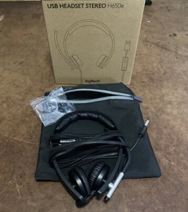 Logitech USB Headset Mono H650e w/ Storage Bag 981-000513 - Picture 1 of 4