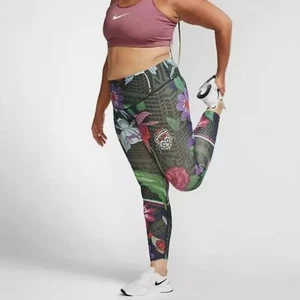 Nike Women's ONE Icon Clash Floral Training Running Tights Pants-1x - Picture 1 of 6