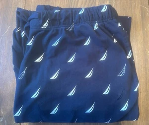 Nautica Men's Navy Sleep/Lounge Pants With Sailboats Size Medium - Picture 1 of 10