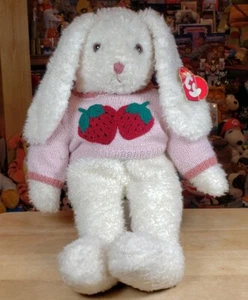 TY Rabbit Bunny Curly Plush 18โ Large Beanie Baby 1991 Vintage Retired - Picture 1 of 13