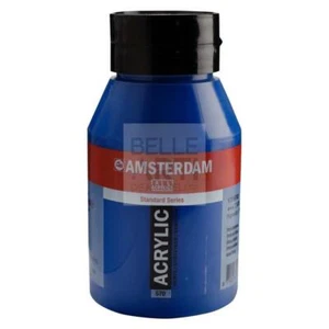 COLORE ACRILICO 570 BLU PFTALO SERIE AMSTERDAM "ACRYLIC" FLACONE DA 1L - Picture 1 of 4