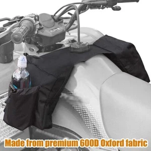 New durable Fits for four wheeler and snowmobiles ATV Tank Top Bag black - Picture 1 of 5