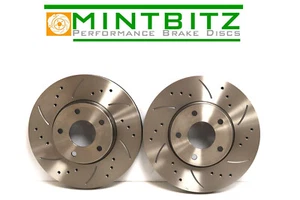 VW GOLF MK5 R32 AUDI S3 SEAT LEON CUPRA R REAR DRILLED GROOVED BRAKE DISCS 310mm - Picture 1 of 2