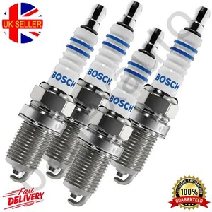 4x Bosch Type Spark Plugs FQR 8 LEU2 For Vauxhall/Opel Astra Corsa Insignia - Picture 1 of 3