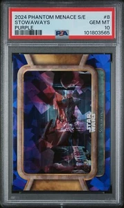 2024 Star Wars Sapphire #8 STOWAWAYS Purple Refractor /125 - PSA 10 - Bild 1 von 2