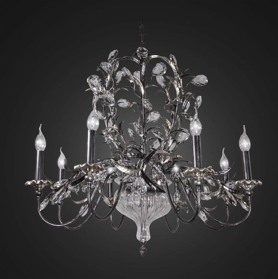 Chandelier Contemporary Chrome And Crystal 8 Lights Bga 3045-8 - Image 1 of 1