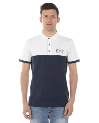 Polo Emporio Armani Ea7 Polo Shirt Cotone Uomo Bianco 3GPF04 PJ61Z 1100 Foto 1 de 4