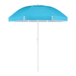 7 ft Beach Umbrella with Sand Anchor & Tilt, UV 50+ Protection Outdoor Sunshade