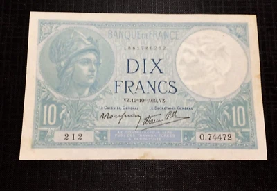 FRANCE 10 FRANCS 1939 P84 - Image 1 of 4