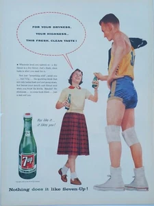 1957 vintage 7 up print ad. Nothing does it like 7UP! - Picture 1 of 1