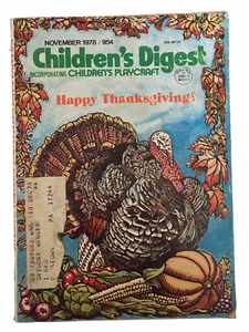 Childrens Digest Magazine Thanksgiving 1978 Games Puzzles Stories Activity 1970s - Picture 1 of 9