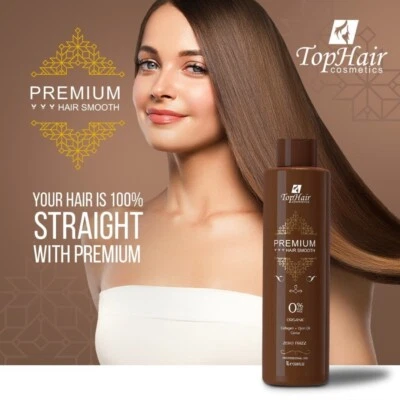 Top Hair Cosmetics Premium Hair Smooth Keratin, suavizado de proteínas 0% formaldehído 1 L