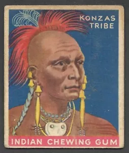 1933 GOUDEY INDIAN GUM R-73 #3 Chief of the Konzas Tribe (Series of 96) GOOD A - Picture 1 of 2